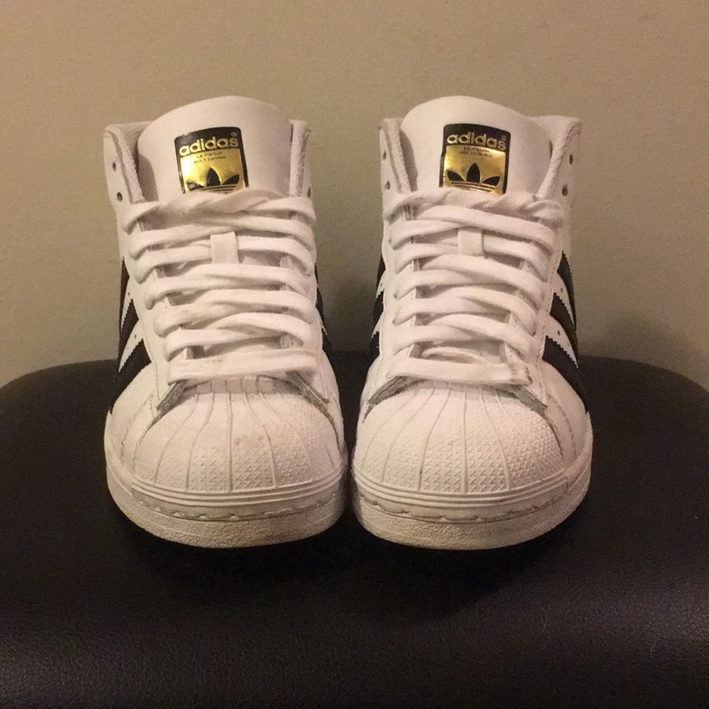 Boys adidas superstars.